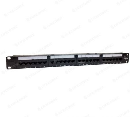 پنل پچ 180 درجه UTP Cat.6A 1U Rackmount با 24 پورت